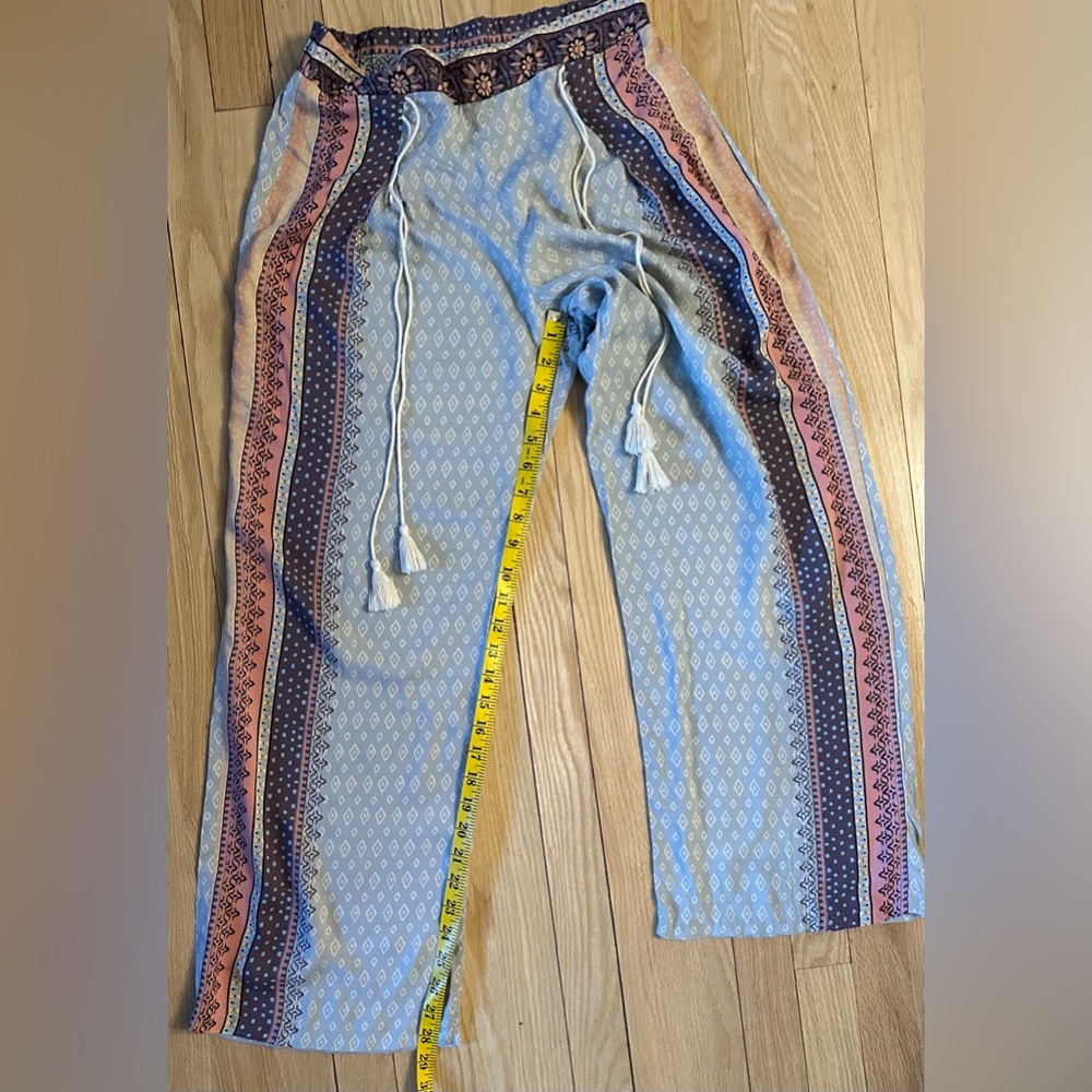 Gypsies & Moondust Palazzo Printed Bohemian Pants Hippie/Boho, Size M - Picture 5 of 8